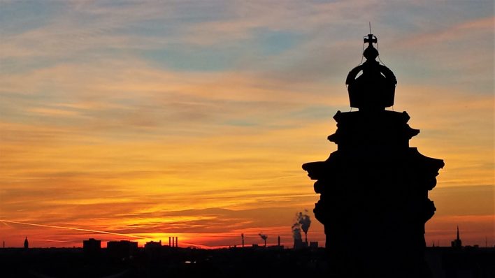 Sunset in Berlin, Germany