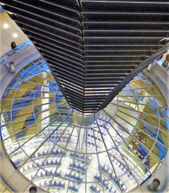 Inside the Reichstag building, Berlin, Germany