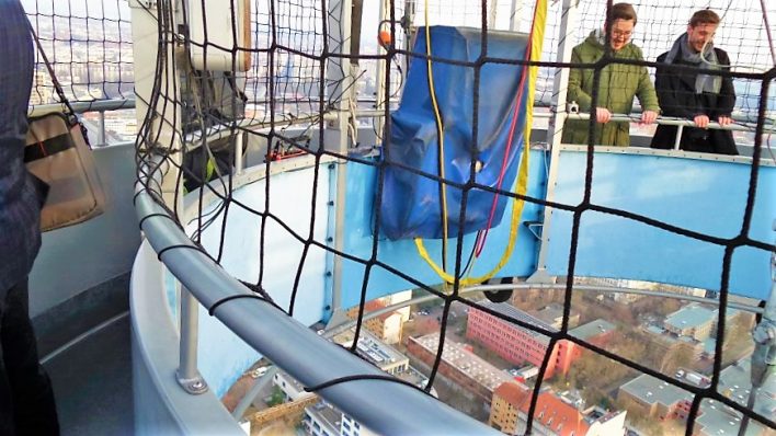 Inside the Berlin Hi Flyer hot air balloon, Berlin, Germany