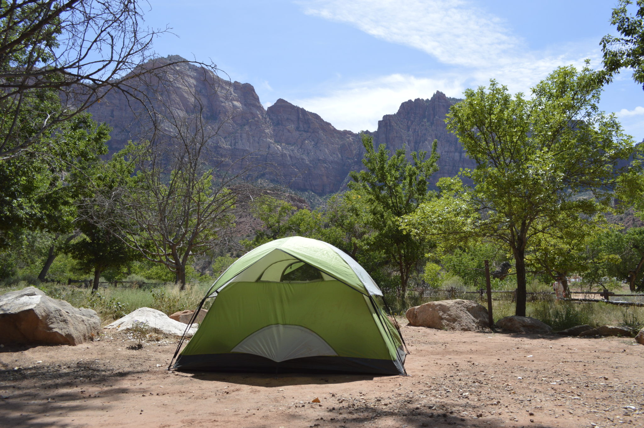 Tent pitched in campground zion national park usa | Round the World
