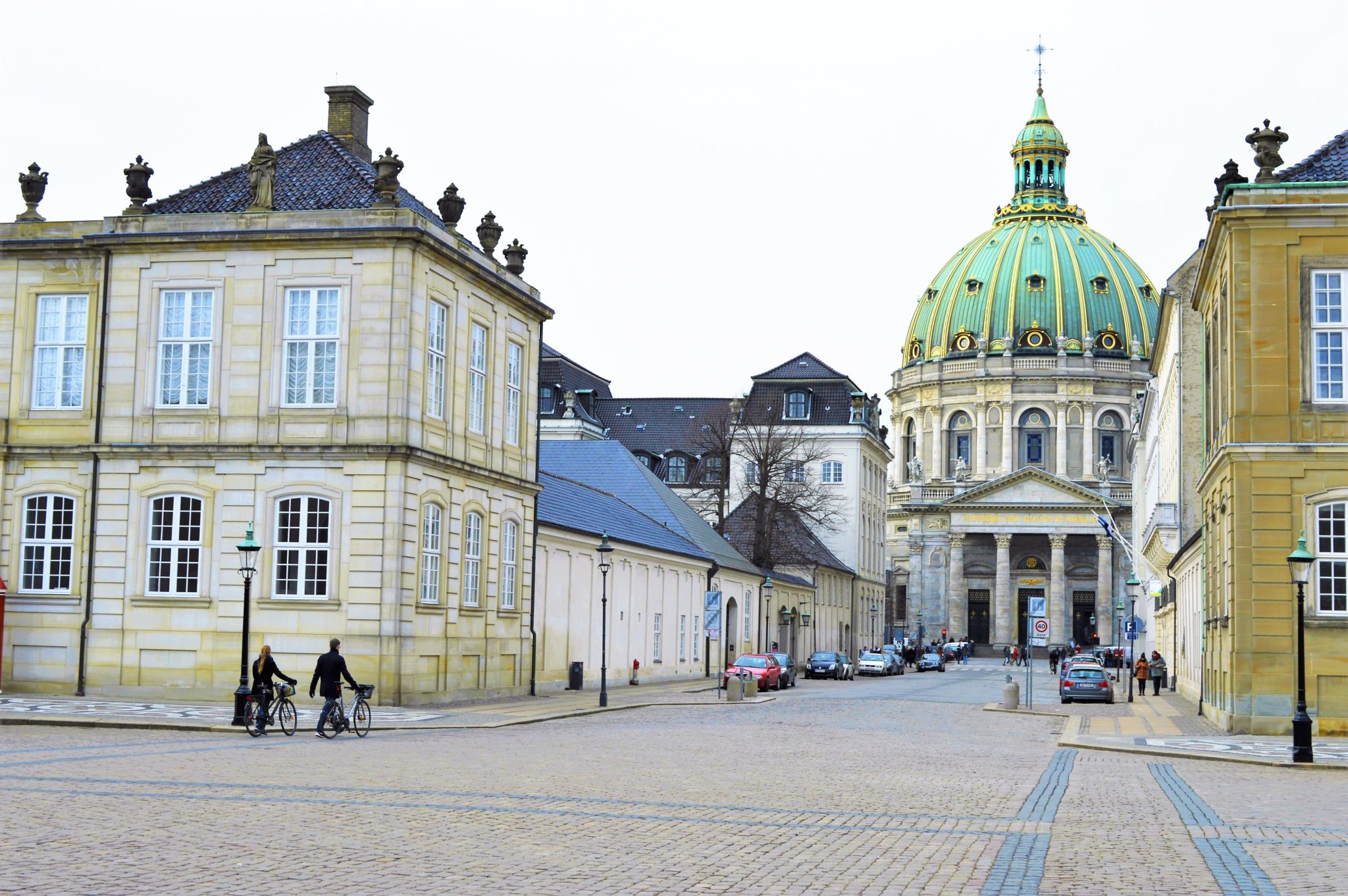 Amalienborg Palace and Frederik's Church, Copenhagen, Denmark