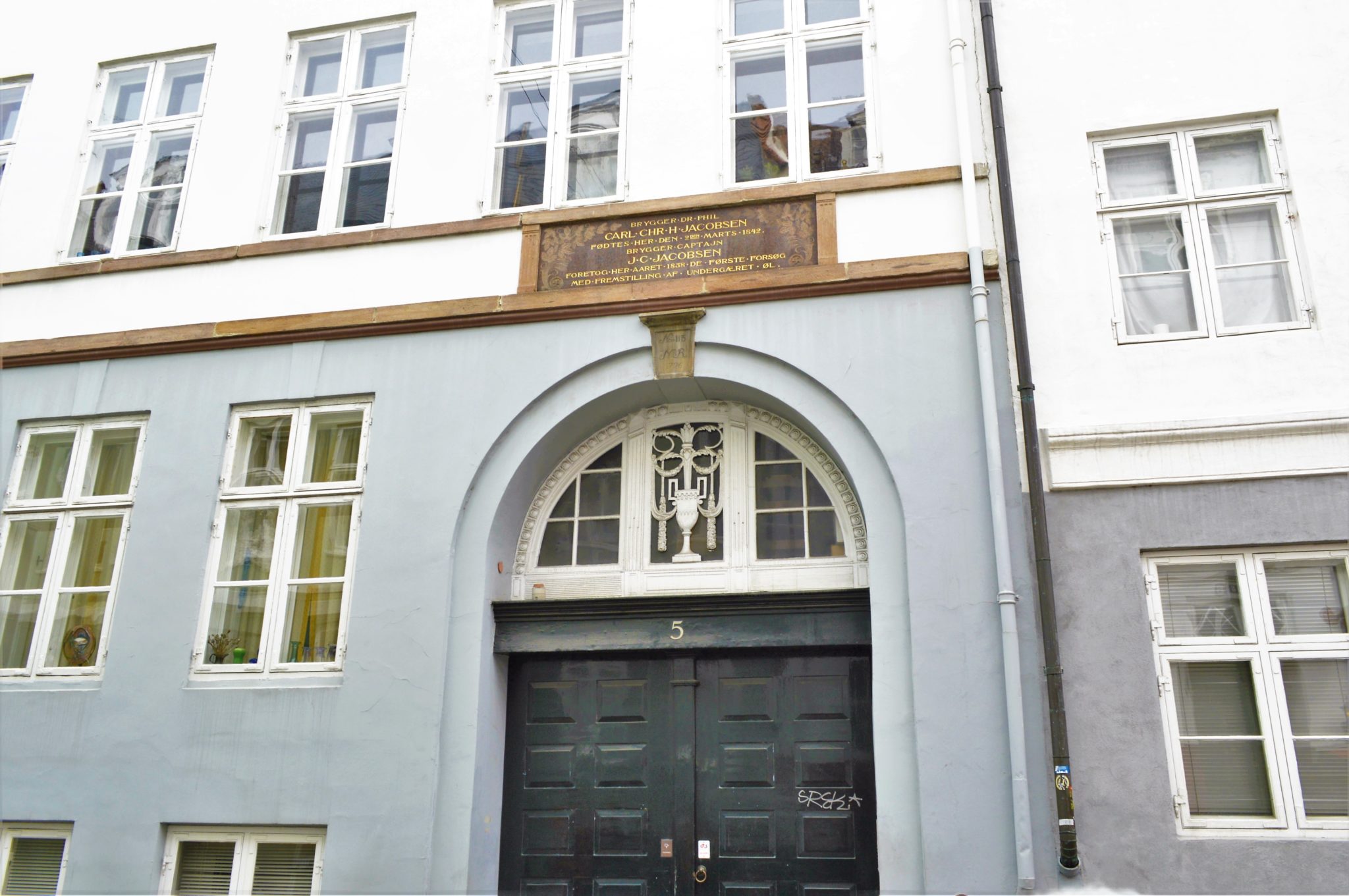 J C Jacobsen tribute at first Carlsberg Brewery, Brolæggerstræde, Copenhagen, Denmark