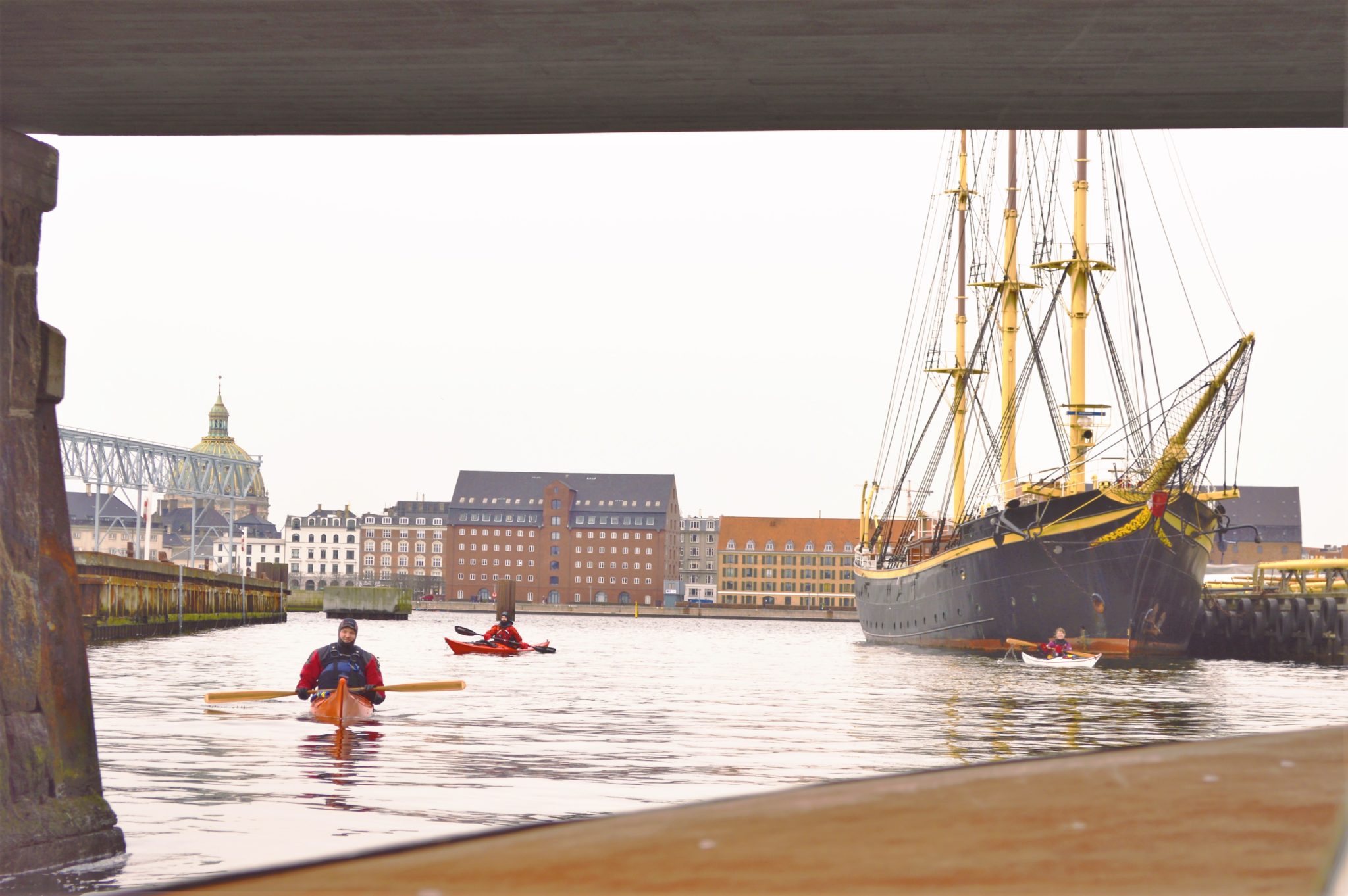 Kayakers in Copenhagen, Denmark