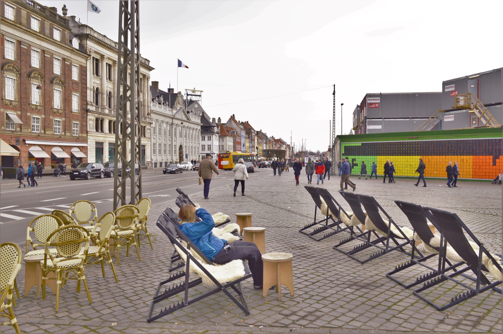 King's New Square and the Happy Wall, Copenhagen, Denmark