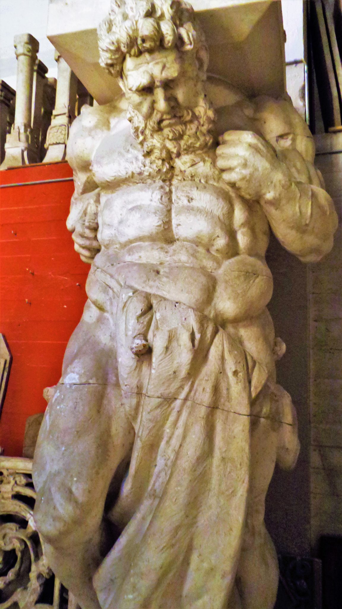 Statue plaster model in the Christiansborg Palace Lumber Room, Copenhagen, Denmark