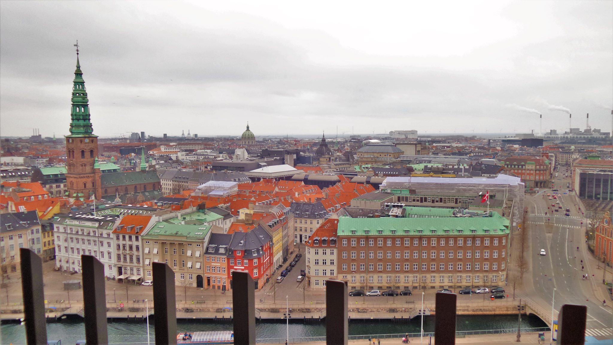 View of Copenhagen, Denmark from Christiansborg Palace tower