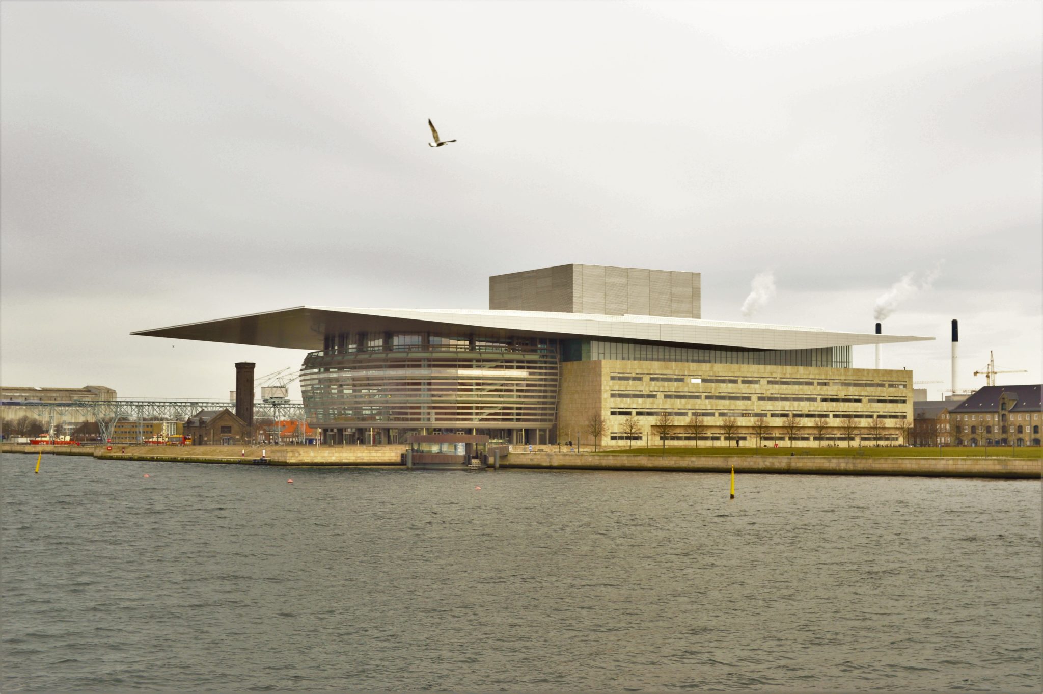 View of the Opera House, Copenhagen, Denmark from boat tour