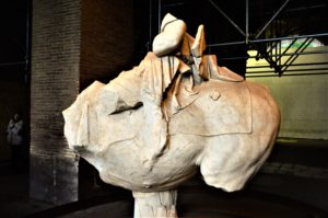 Horse statue, Roman Colosseum, Rome, Italy