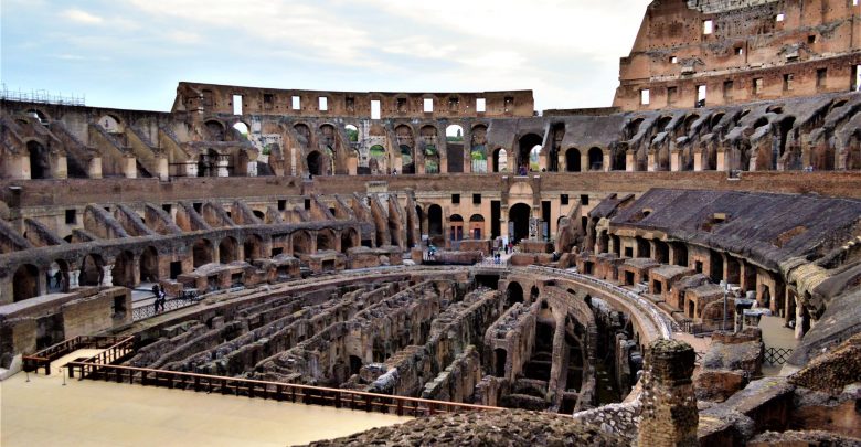 The arena, Roman Colosseum, Rome, Italy