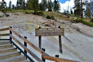 Dragon's mouth spring, yellowstone national park, usa