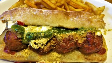 Vegan meatball sub, Native food cafe, Palm Springs, California