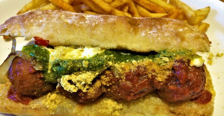 Vegan meatball sub, Native food cafe, Palm Springs, California