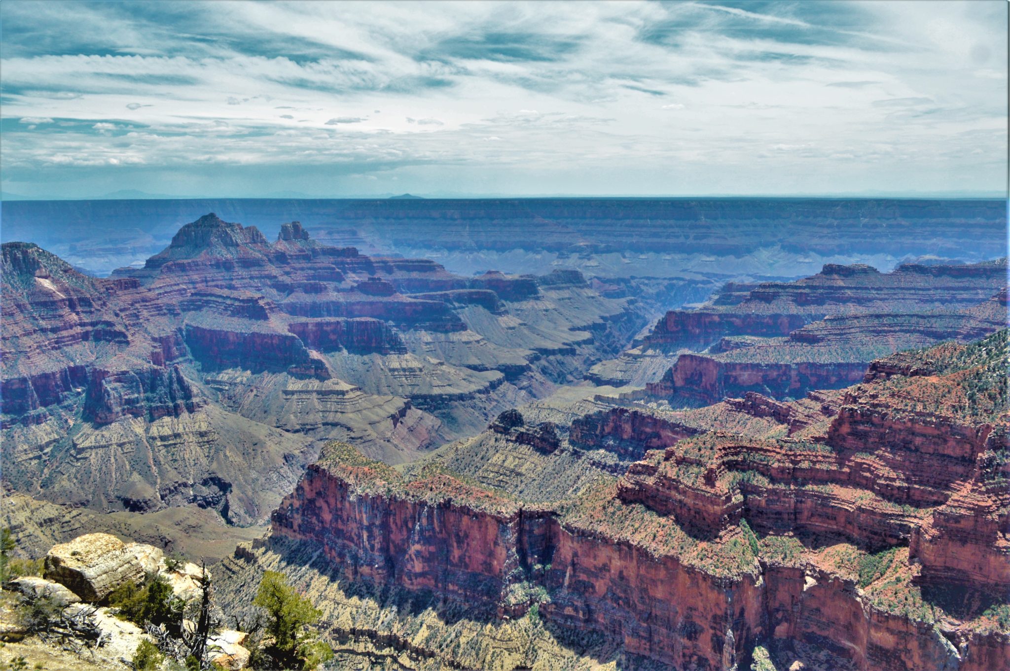View of fault line Grand Canyon North Rim