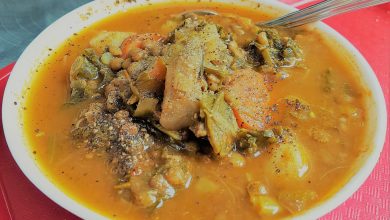 Bowl of vegan lentil soup