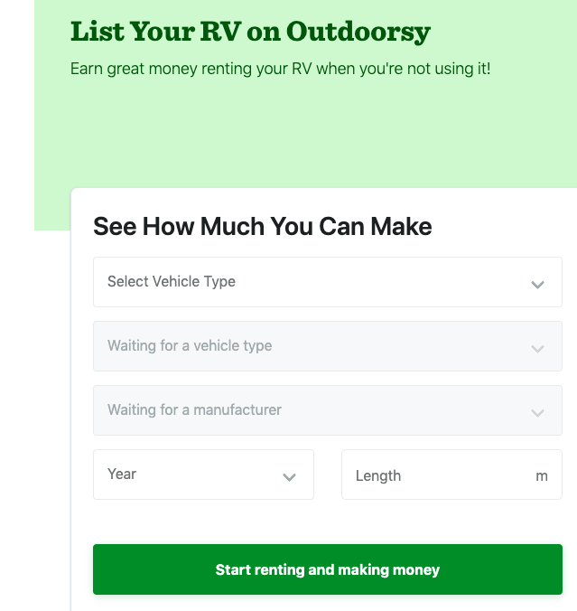 list your rv for rent with outdoorsy