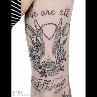 Best vegan cow arm tattoo