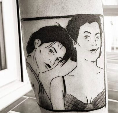 Bound lesbian movie tattoo gina gershon and jennifer tilly tattoo design