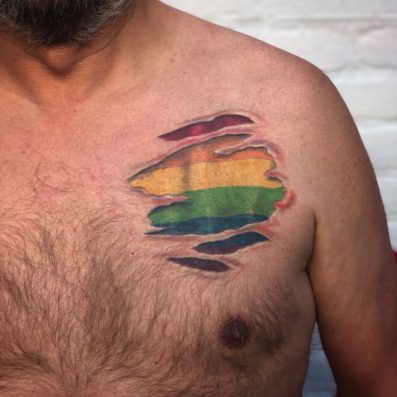 Gay tattoo ideas chest LGBTQ