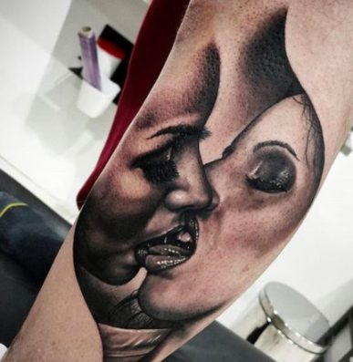 Best lesbian kissing tattoo ideas