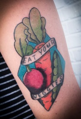 Veggies vegan tattoo designs