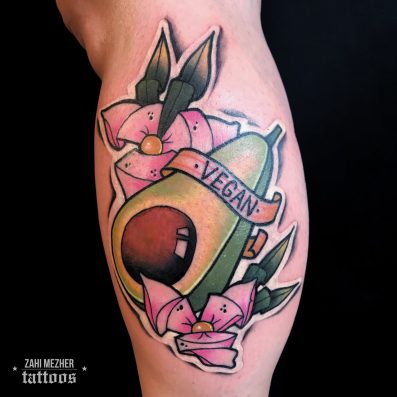 best vegan avodacdo tattoo designs