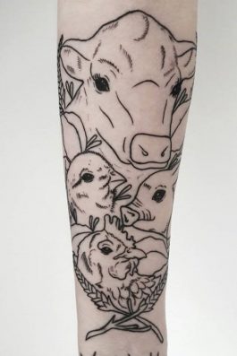 best vegan sleeve tattoo ideas with animals