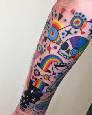 gay tattoo sleeve design ideas