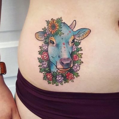 top vegan cow tattoo ideas