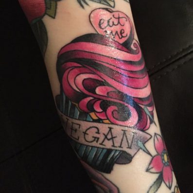 vegan cake tattoo ideas