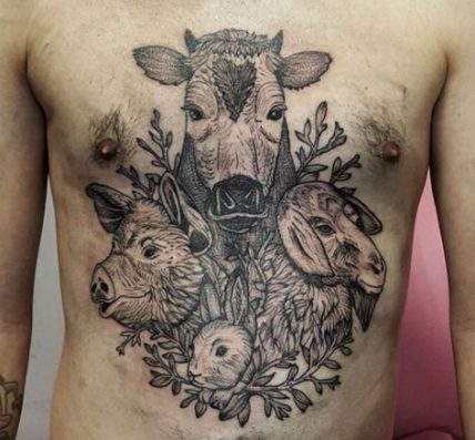 Animal vegan tattoo ideas