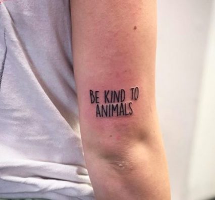 Be kind to animals best vegan tattoo ideas