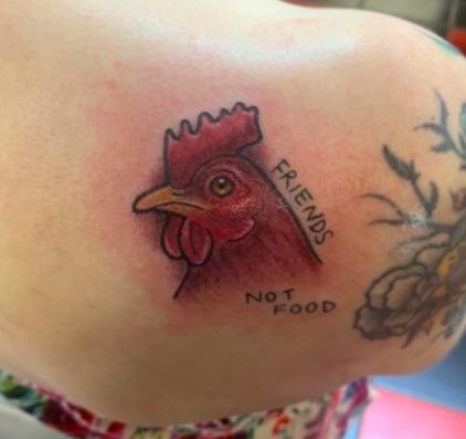 Best chicken vegan tattoo designs