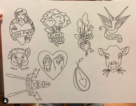 Best small vegan tattoo designs and ideas