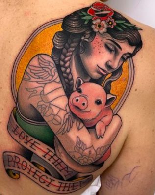 Best vegan pig tattoos