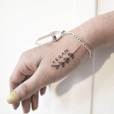 Best vegan tattoo designs leaf