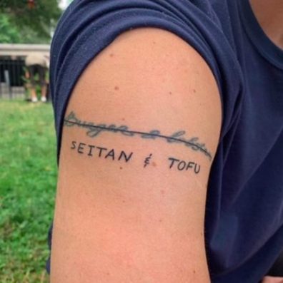 Best vegan writing tattoo designs