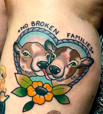Cow and Calf vegan tattoo ideas