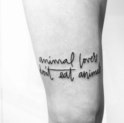 dont eat animals vegan tattoo ideas
