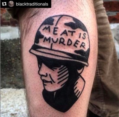 top meat is murder tattoo ideas