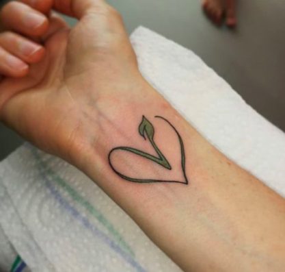Top vegan logo tattoo designs wrist