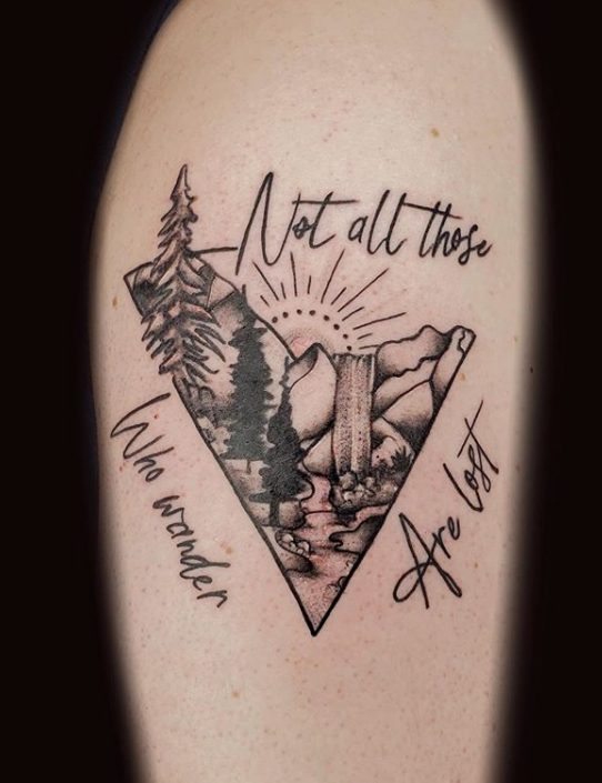 not all those who wonder are lost best travel tattoo list