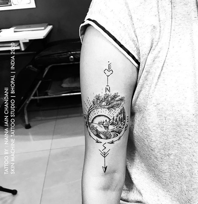 best arm travel tattoos