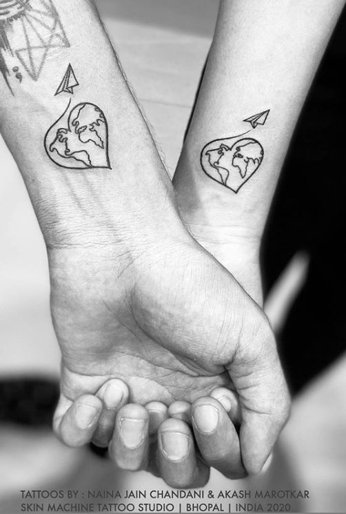 best couple travel tattoos