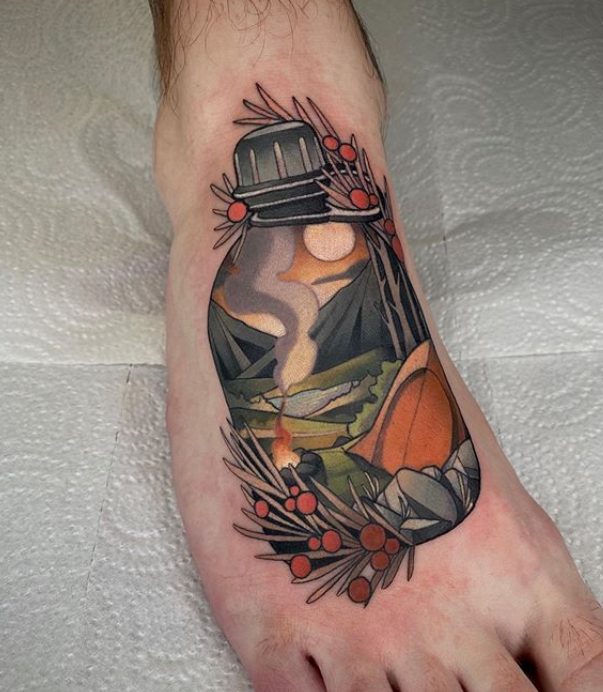best foot travel tattoo designs