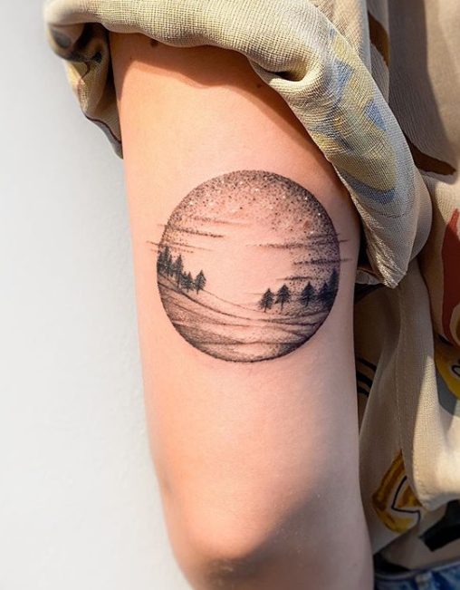 best mountain travel tattoo designs