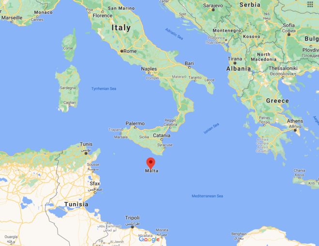 map of malta