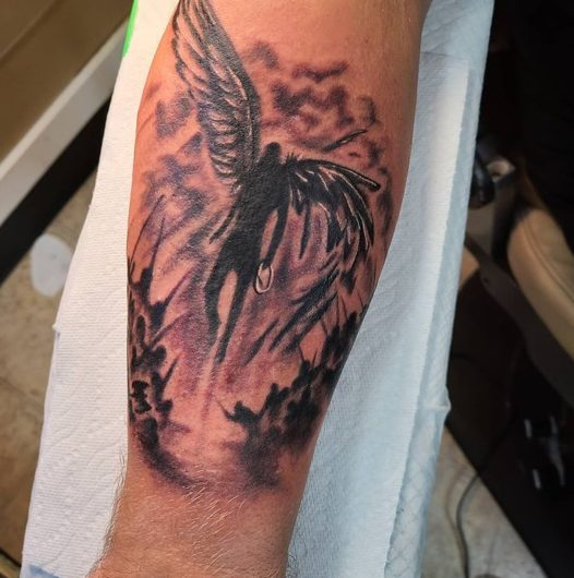 angel tattoo dark angel spiritual design