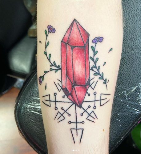 crystal tattoo sacred art tribe designs.