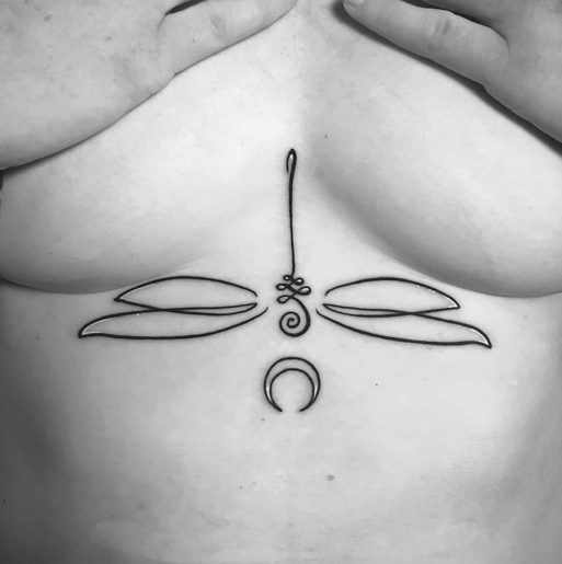 dragonfly power animal spiritual tattoo design