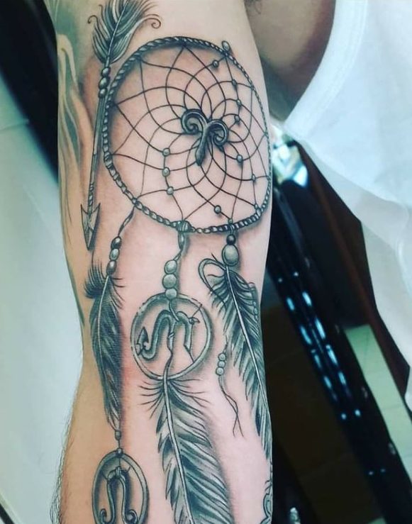 Dreamcatcher tattoo sleeve spiritual